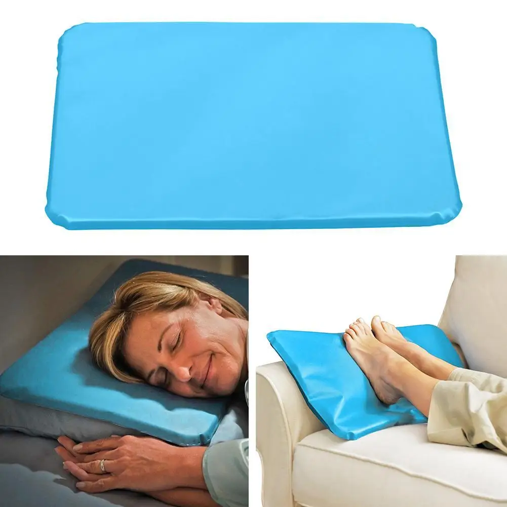 2PCS Cool Bed Mat Pad Cooling Gel Pillow Chilled Natural Pillow Sleeping Comfortable For Travel Pillow Office Comfort  Sleeping