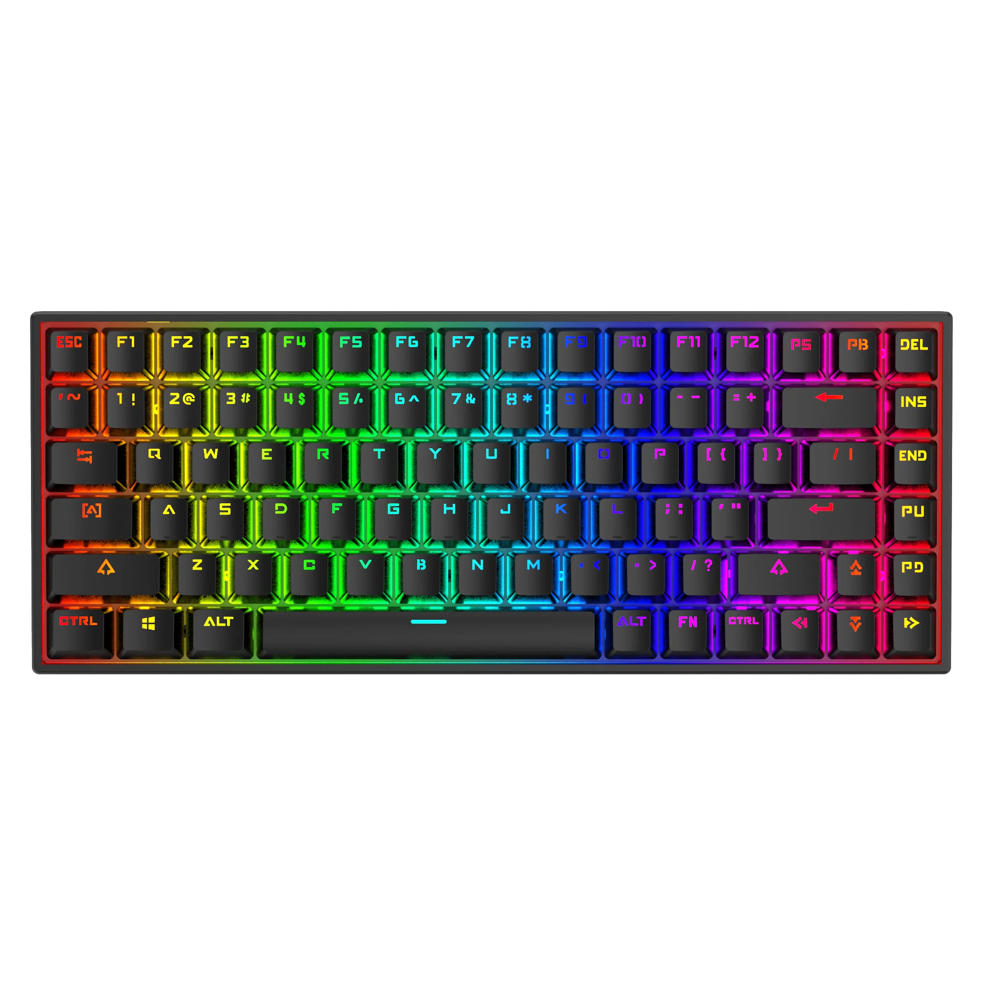 MXRSKEY 84U 84 key dual mode Mechanical Keyboard 75% lighting effect RGB Bluetooth 5.0 switch led type c software macro