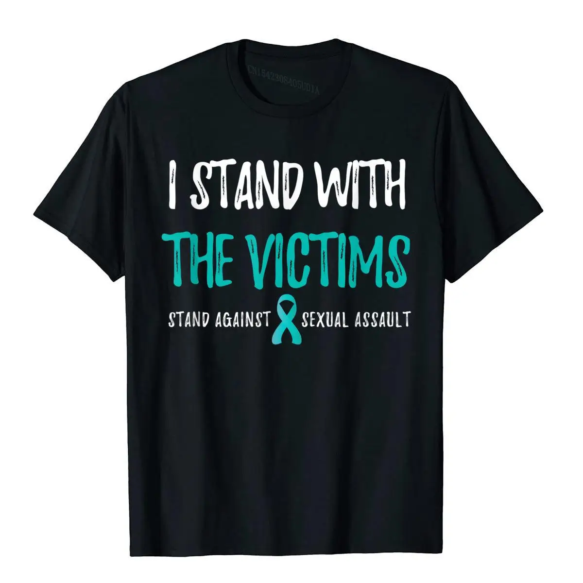 Sexual Assault Awareness T-Shirt I Stand With The Victims Top T-Shirts Company Normal Cotton Men Tops Tees Street