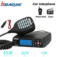 BAOJIE BJ-218 Mini Car Walkie Talkie 25W 10KM Long Range Dual Band VHF/UHF 136-174mhz 400-470mhz 128CH Mobile Radio Transceiver