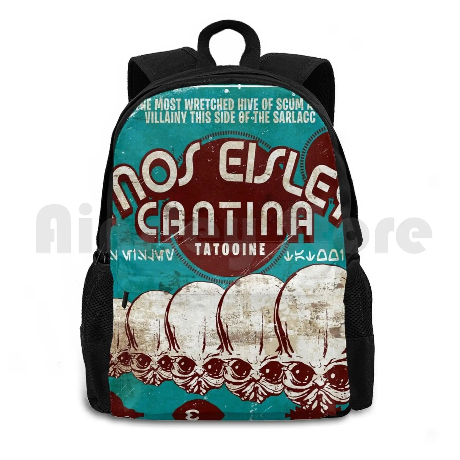 Cantina Sign Outdoor Hiking Backpack Waterproof Camping Travel Cantina A New Hope Docking Bay 94 Geek Vintage Sci Fi