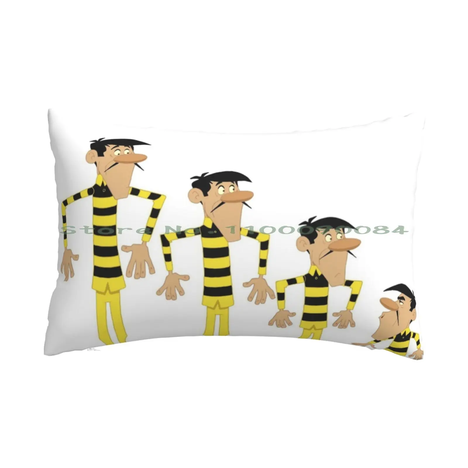 Lucky Luke Daltons Anime Tv Movie Yellow Child Escape Prison Pillow Case 20x30 50*75 Sofa Bedroom Lucky Luke Daltons Anime Tv