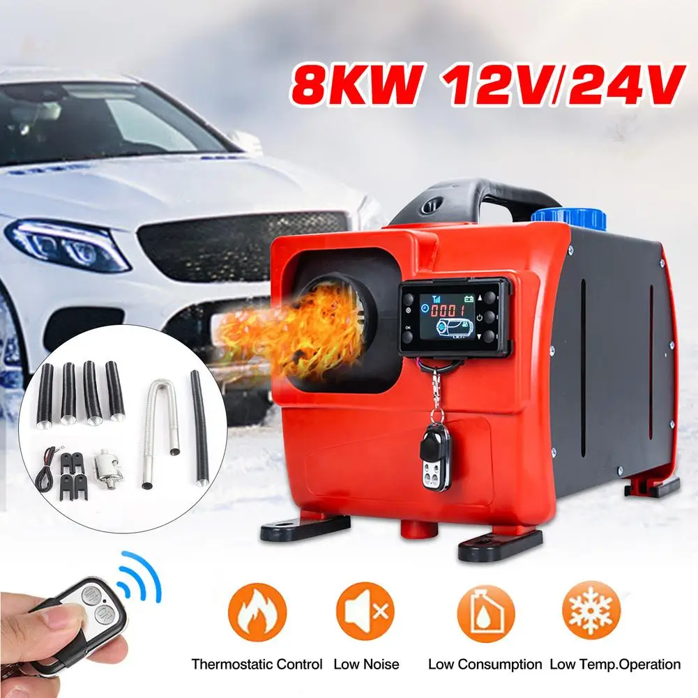 12V/24V 8KW Diesels Air Heater Car Heater + LCD Monitor Parking Heater For Car Truck Trailer Boat RV Similar For Eberspacher