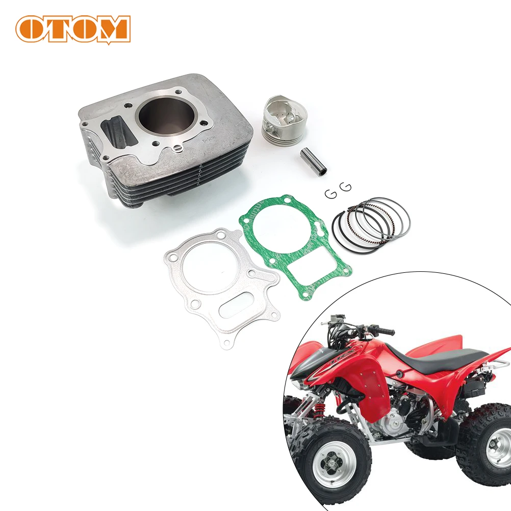 

OTOM TRX250 Cylinder Set With Piston Ring Gasket 68mm Motorcycle Top End Rebuild Kit For HONDA TRX250E STDBore ATV 12100-HN6-000