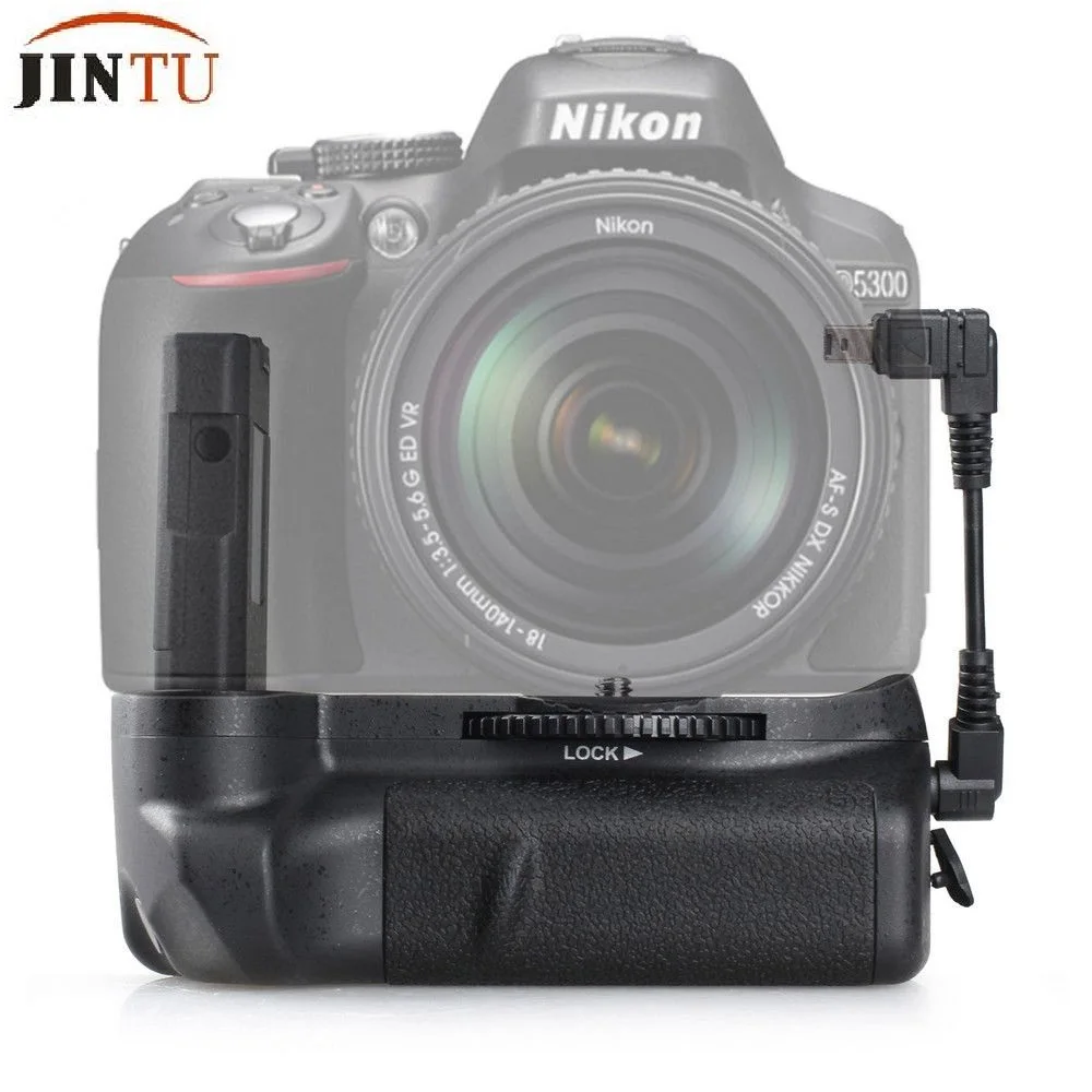 JINTU NEW Power Battery Grip Pack Holder For Nikon D5100/D5200/D5300 DSLR Camera Work with EN-EL14 Battery