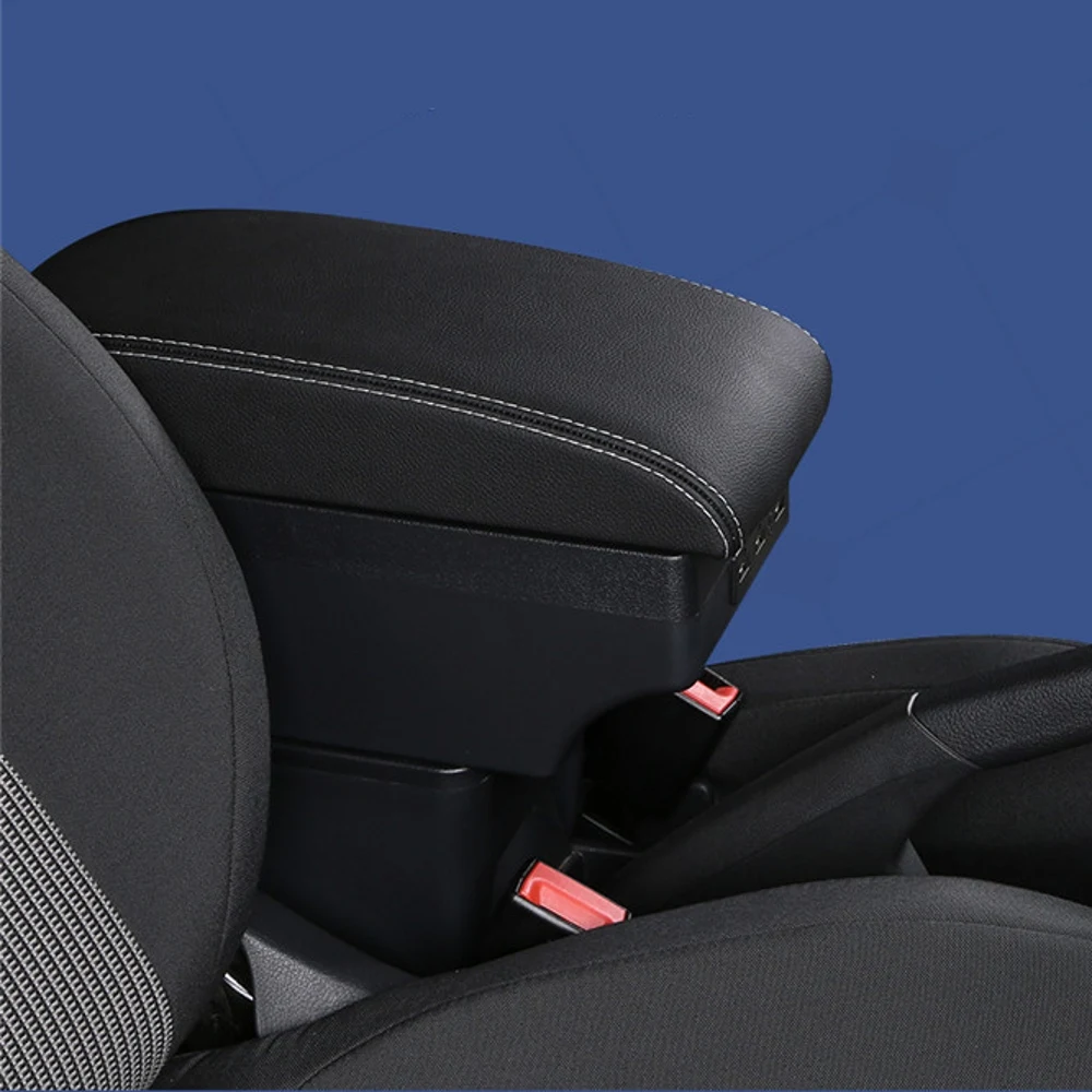 For Chery A13 Very Celer Fulwin Armrest Box Car Center Console Storage Space Case Elbow Rest with Cup Holder USB Interface