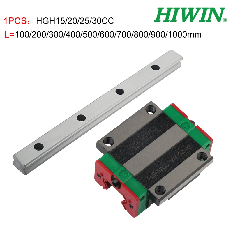 Hiwin Linear Guide Slider Hgh15 20 25 30ca/Cc Slider Square Guide Rail Slide Linear Slide Table 3d Printing Cnc Diy Parts