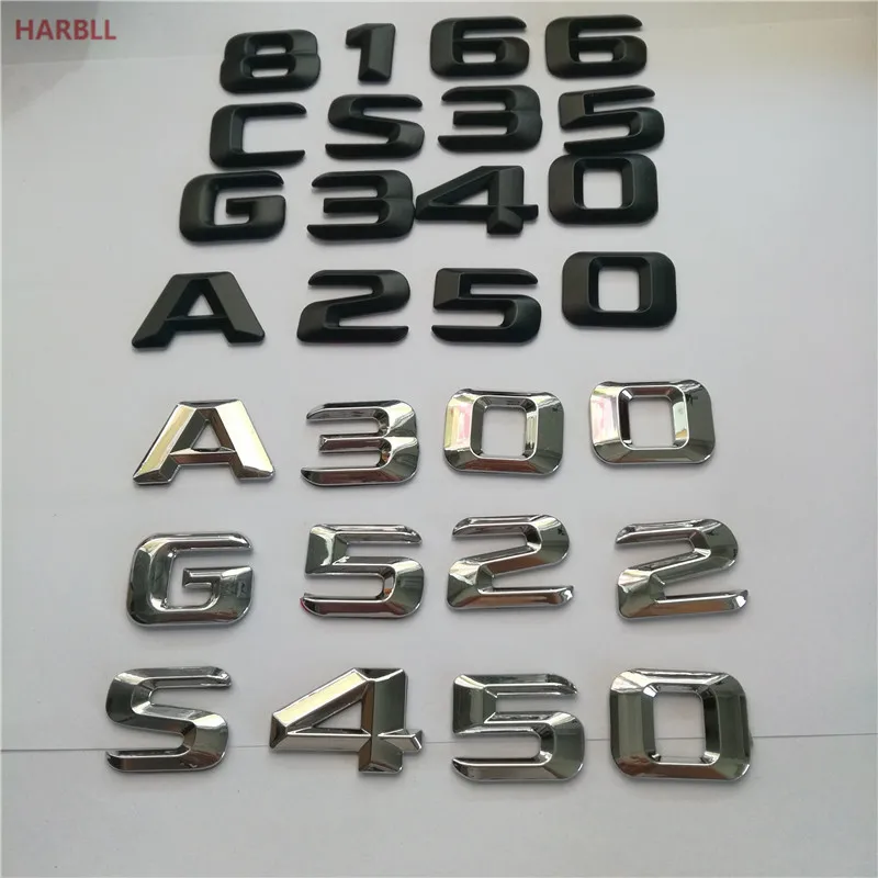 For Mercedes Benz S Class S200 S220 S250 S300 S320 S350 S400 S420 S450 S500 S63 Rear Trunk Letters Emblem Badge Logo