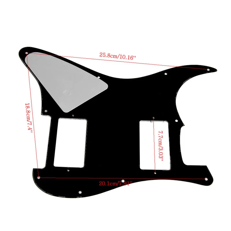 3Ply Guitar Pickguard for stratocaster . 2 HH Humbucker 77HC