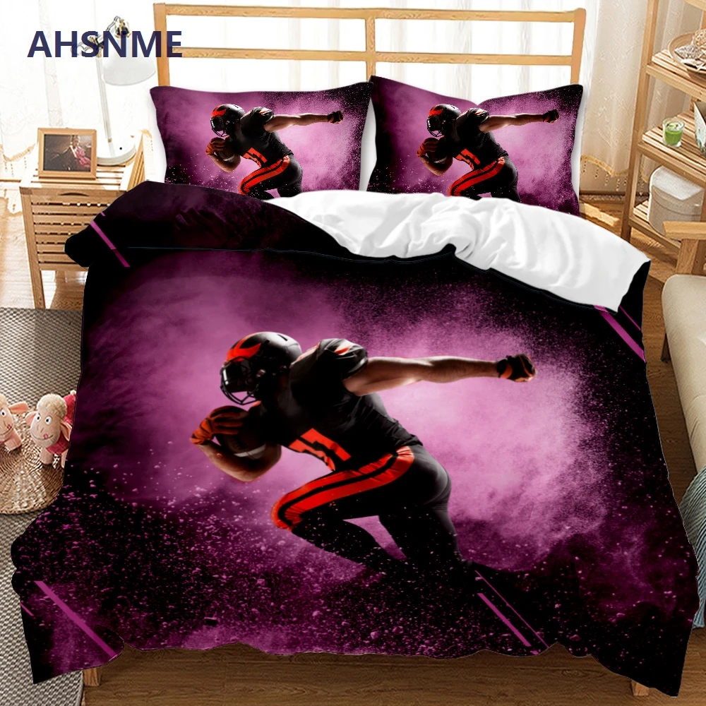 AHSNME Games American football Bedding Set Print Quilt Cover for King Queen Size Market can be customized pattern bedding