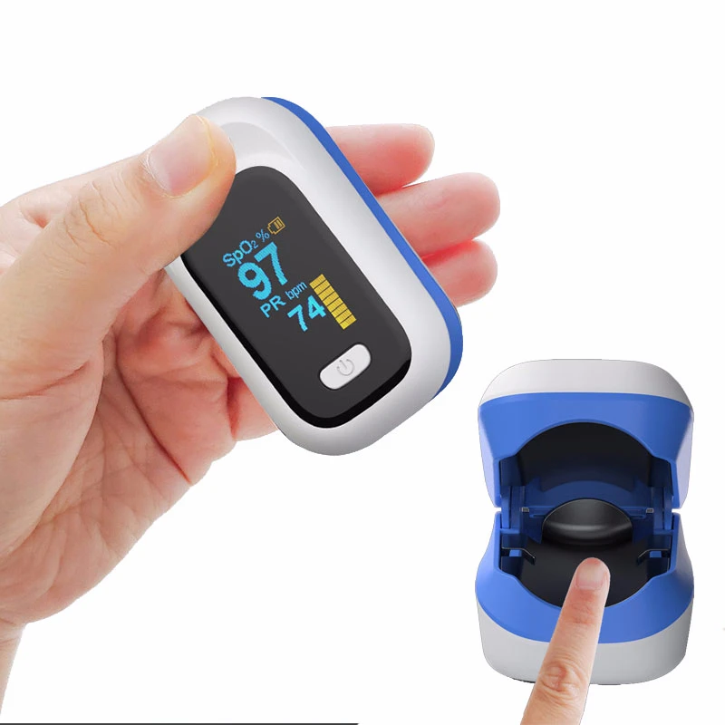 JYHealth Digital finger pulse oximeter OLED medical pulsioximetro SPO2 PR PI health alarm Fingertip oximetro de dedo with case