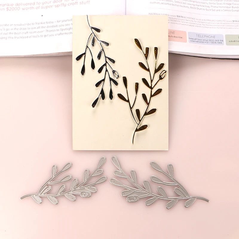 DUOFEN METAL CUTTING DIES bush tree branches leaves stencil DIY Scrapbook Paper Album 2020 new