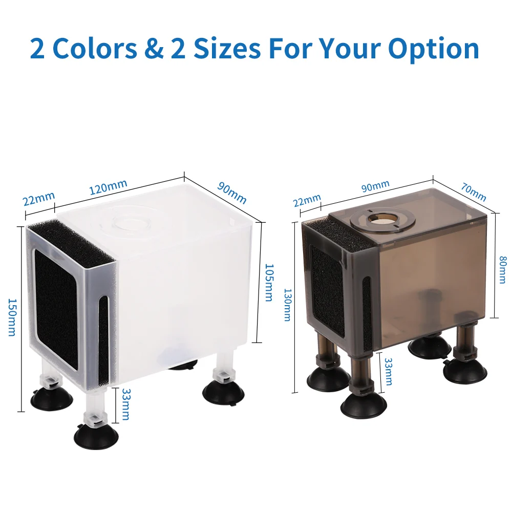 Fish Tank Water Pump Protection Box Increase Height Filter Acrylic Box Sand Prevention Shock Absorption For Aquarium