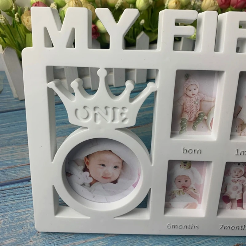 My First Year Baby Keepsake Frame 0-12 Months Pictures Photo Frame Souvenirs Kids Growing Memory Gift