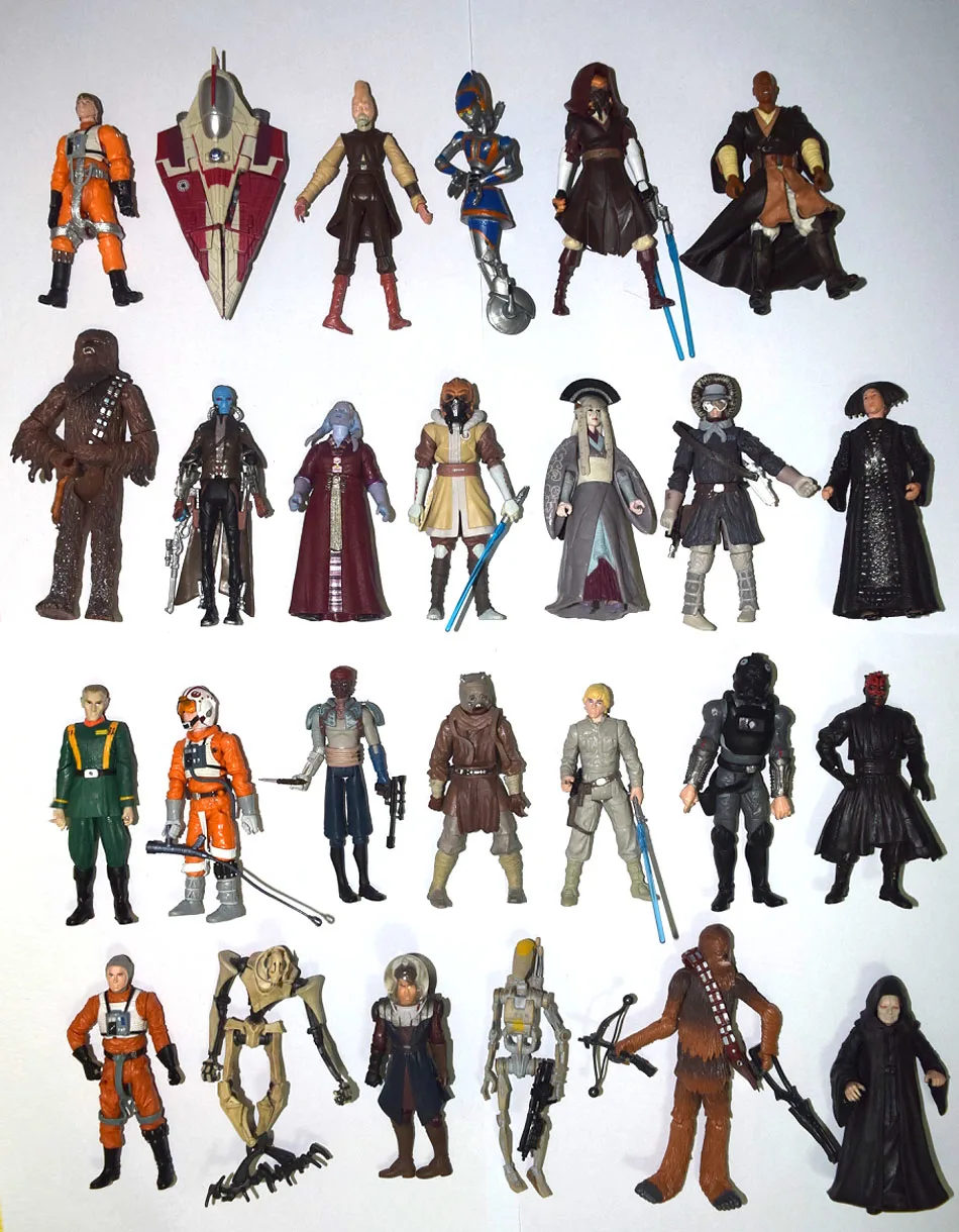 Lot of 10 Random Sent Star Wars Sith Jedy Trooper C-3PO Obiwan 3.75