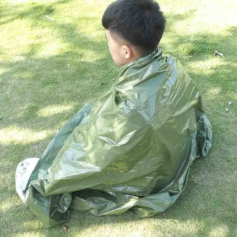 Outdoor Waterproof Emergency Blanket 160*210cm Lifesaving Thermal Insulation First Aid Rescue Blanket Gold Silver Double Color