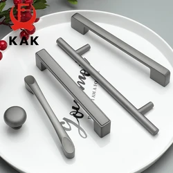 KAK Starry Gray Cabinet Knobs and Handles Aluminum Alloy Kitchen Cupboard Door Pulls Drawer Knobs Furniture Handle Hardware
