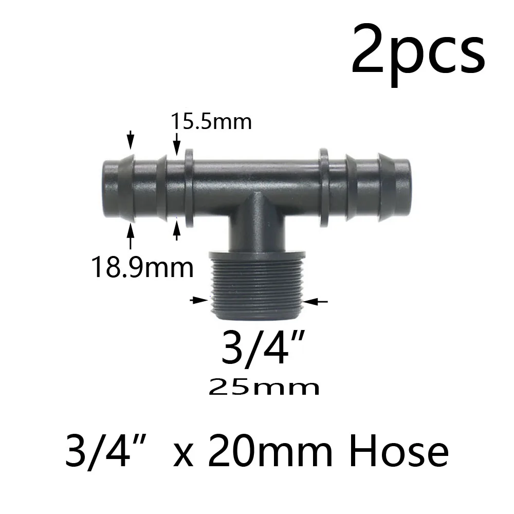 Nawadniania kropelkowego Pe Tube Tee Splitter 1/2 3/4 \