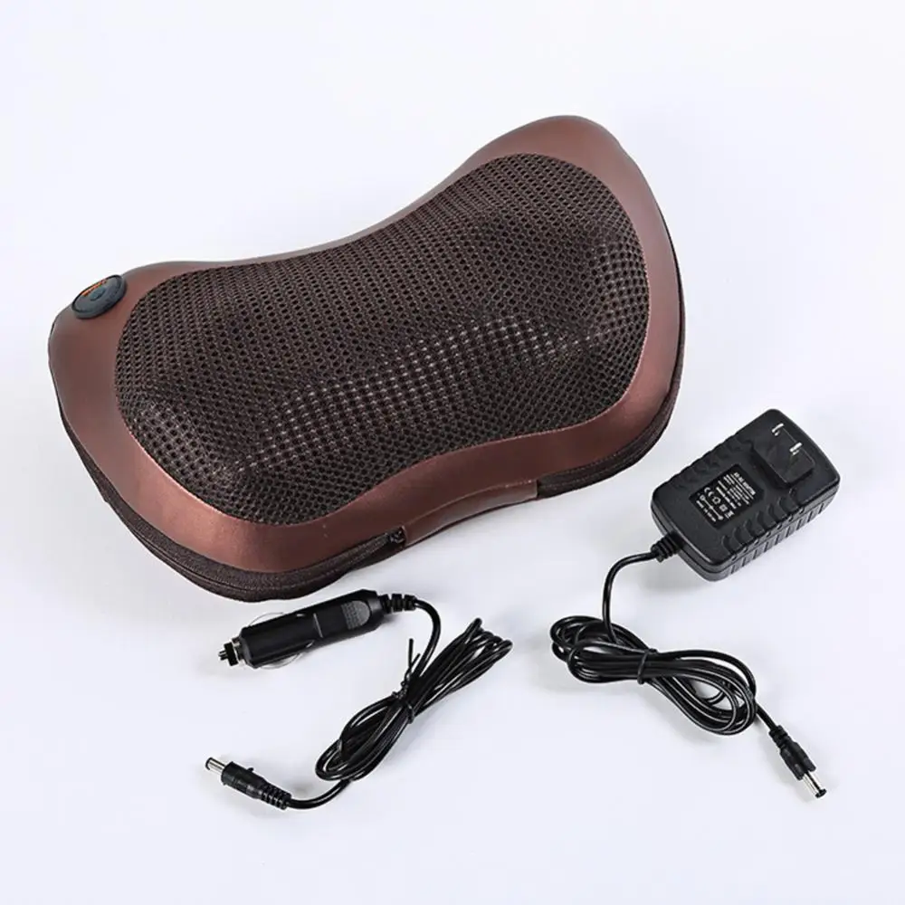 Home Car Infrared Heating Massage Pillow Cervical Lumbar Body Roller Massager Neck Pillow