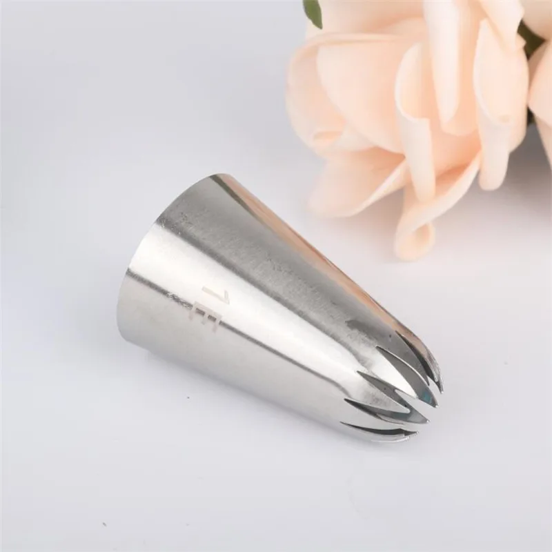 1PCS Large Icing Piping Nozzles For Decorating Cake Baking Cookie Cupcake Piping Nozzle Stainless Steel Pastry Tips #1E