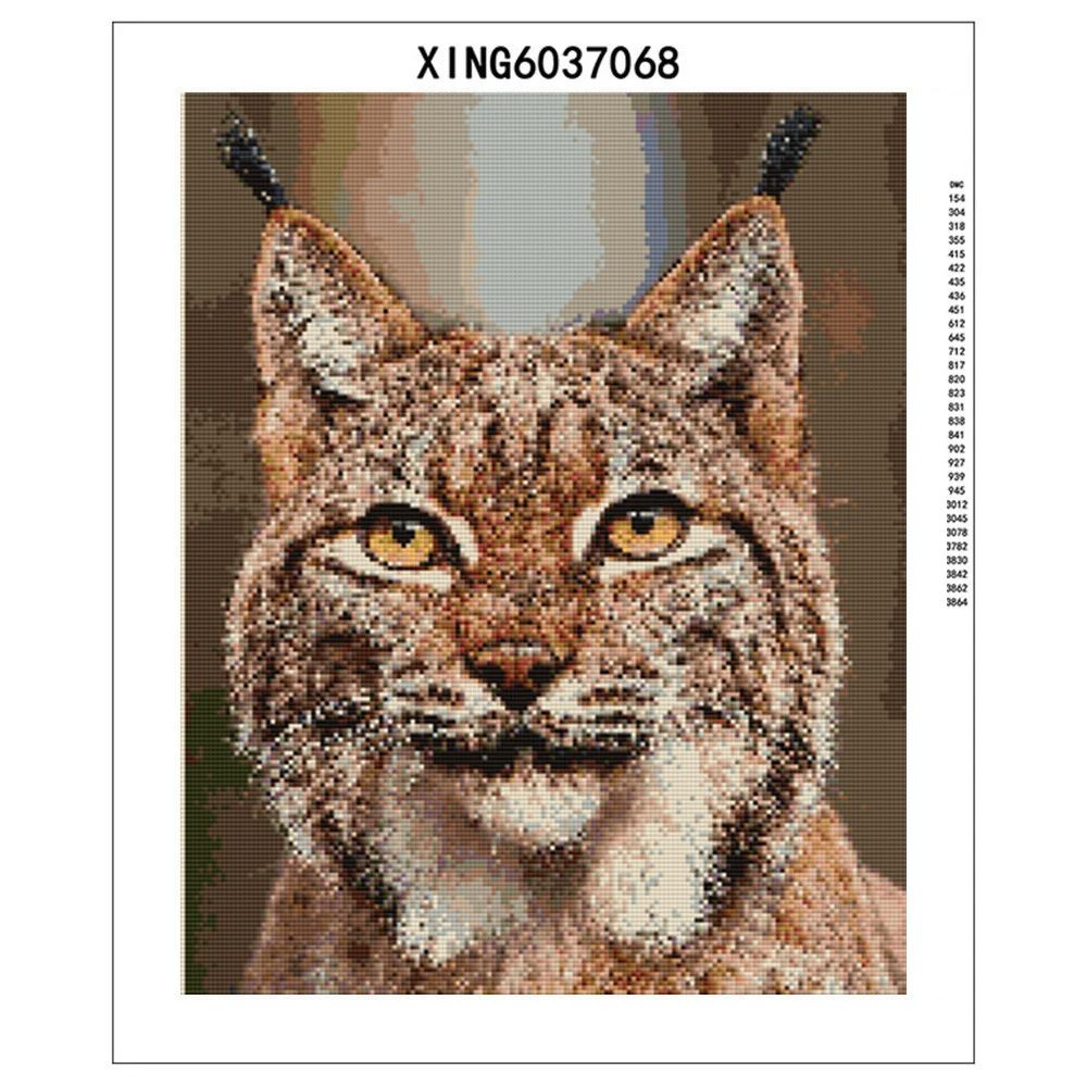 5d Diy Diamond Paintings Cross Stitch Full Round Diamond Embroidery Square Painting Animal Cats Lynx Mosaic Decoration For Home