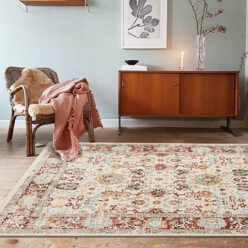 

American Living Room Carpet Nordic Minimalist Bedroom Rug Turkish Sofa Coffee Table Floor Mat Retro Large Area Study Room Rug