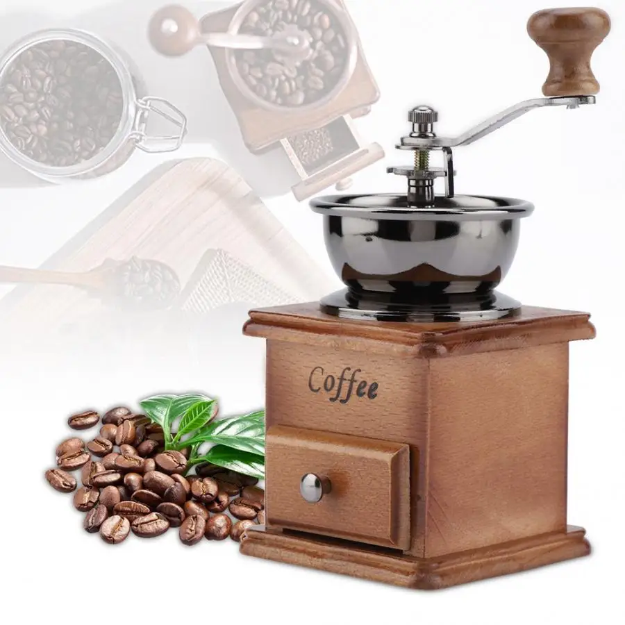 Coffee Bean Grinder Coffee Maker Timemore Coffee Spice Wooden Metal Design Retro Mini Manual Coffee Grinder Handmade Machine