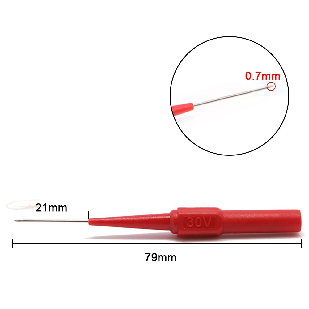 2pcs 4mm jack multimeter test probes needle Detachable Needle Tester Lead Probe Tip Multimeter Tools Black/Red Banana Plug