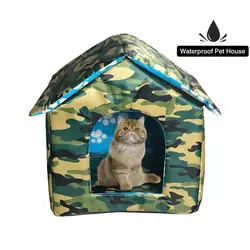 Pet Dog House Outdoor Foldable Dog Cat House Winter Warmer Waterproof Dog House Kennel Nest For Pets Puppy Dog Cat Sleeping Bed