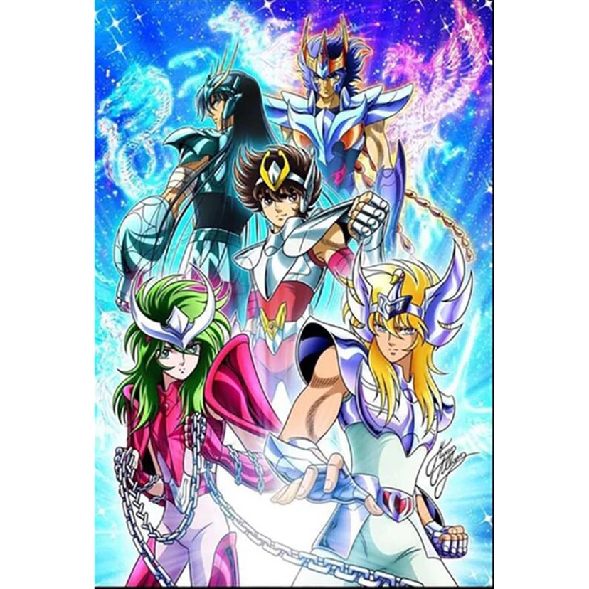 5d diamante pittura trapano completo Saint Seiya giappone Anime ricamo Display immagine di strass decorazione casa WG2049