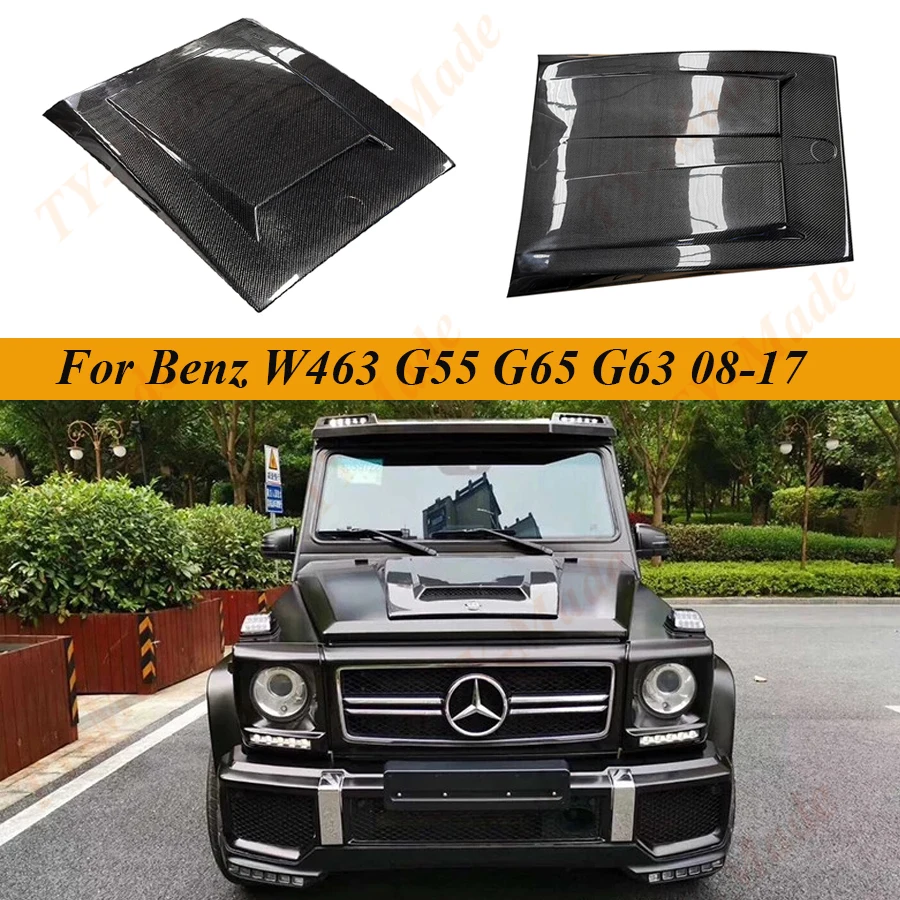 W463 G Class B Style Carbon Fiber Engine Hood Bonnet Vents Car Styling For Benz W463 G55 G65 G63 Brabus Wagon Car Body Kit 08-18