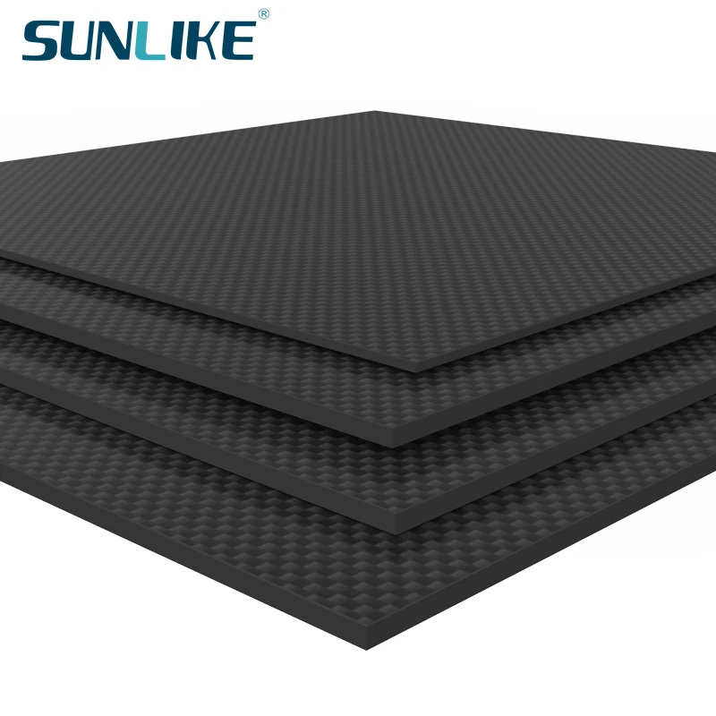 200mm X 300MM Matte Surface 3K Carbon Fiber Sheet  Plate Panel 0.5mm 1mm 1.5mm 2mm 3mm 4mm 5mm High Composite Hardness RC  Model