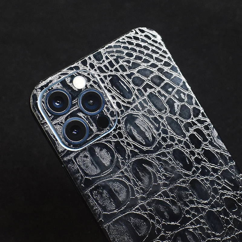 3D Camo Ghost Black Skin Film Wrap Skin Phone Paste Sticker For iPhone 13 Pro Max 12 Mini SE 2020 11 Pro XS MAX XR X 8 7 Plus