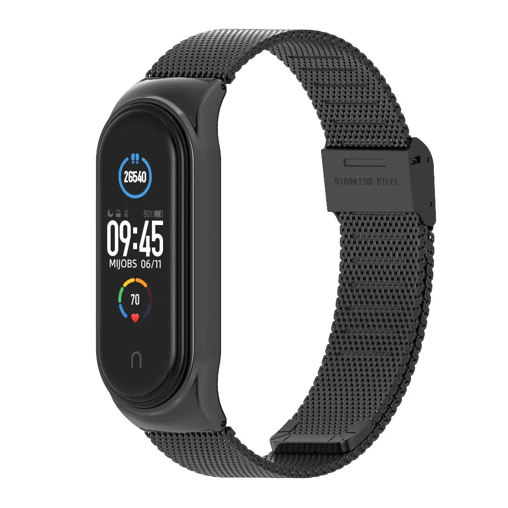 Cho Mi Band 6 5 Dây Đeo Kim Loại Cho Xiaomi Ban Nhạc 5 Cho Dây Mi Band 3 Cho miband 4 Correa Cho Mi 5 Pulsera