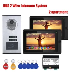 7Inch 2/3/6 Eenheden Appartement Nachtzicht Bedrade Wifi Bus 2 Wire Video Deurtelefoon Intercom Systemen Kit voor Thuis Ondersteuning Remote App