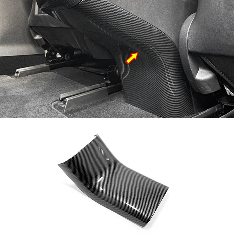 

For Tesla Model3 Model 3 2017 2018 2019 2020 Car Accessories Carbon Fiber car Rear back row guard kicking frame Cover trim