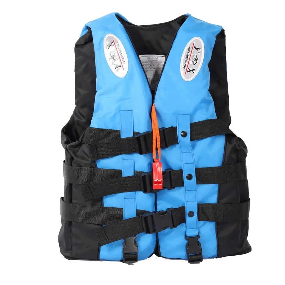 Universal Outdoor Swimming Boating Skiing Driving Vest Survival Suit Polyester Life Jacket for Adult Children with Pipe S -XXXL