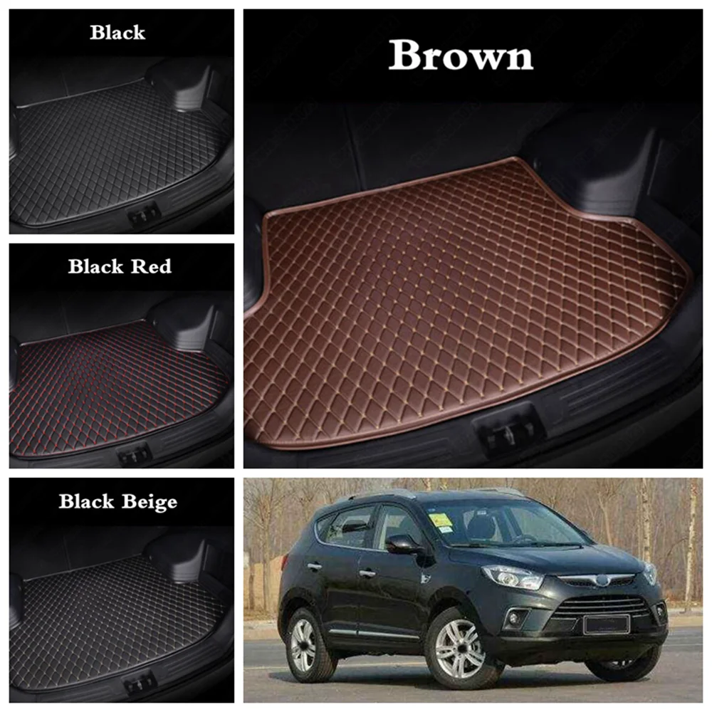 

All Weather Car Boot Liners for JAC S2 S3 T5 Rein13 S5 Faux S5 Custom Leather Car Cargo Trunk Protector Liners Auto Boot Mats