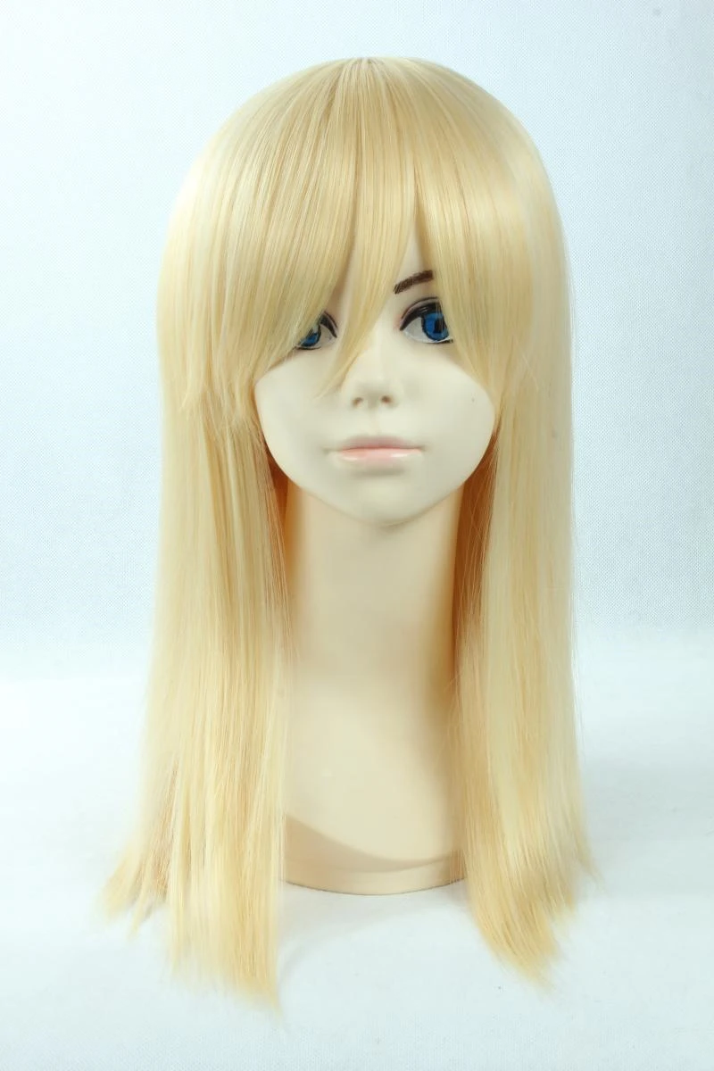 Anime Krista Lenz Christa Short Blonde Kyojin Renz Heat Resistant Synthetic Hair Cosplay Costume Wig + Wig Cap