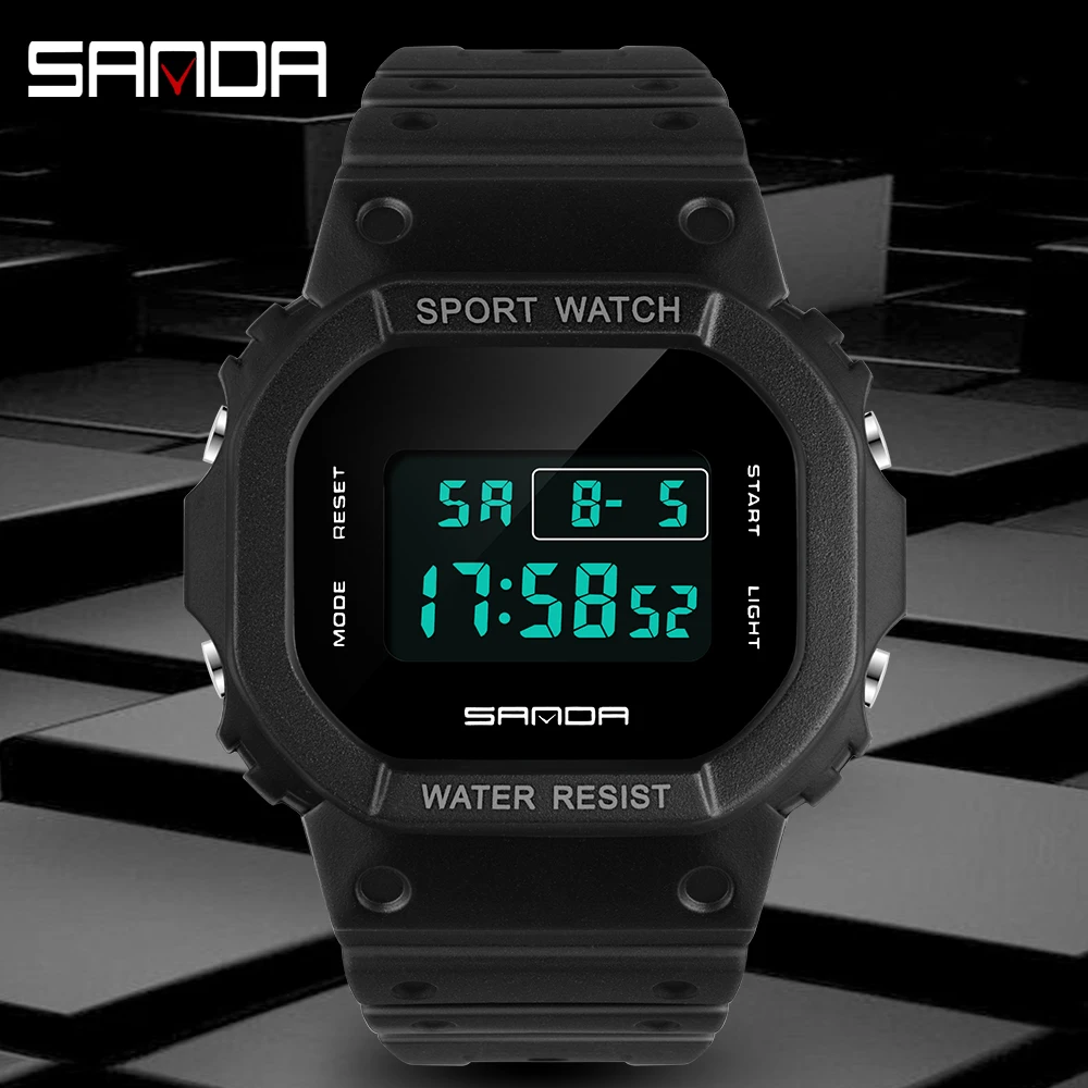 SANDA Brand G Style Men LED Digital Watch Chrono Alarm Boy girl Sport Watches Male Ms Fashion Waterproof Electronic Wristwatch