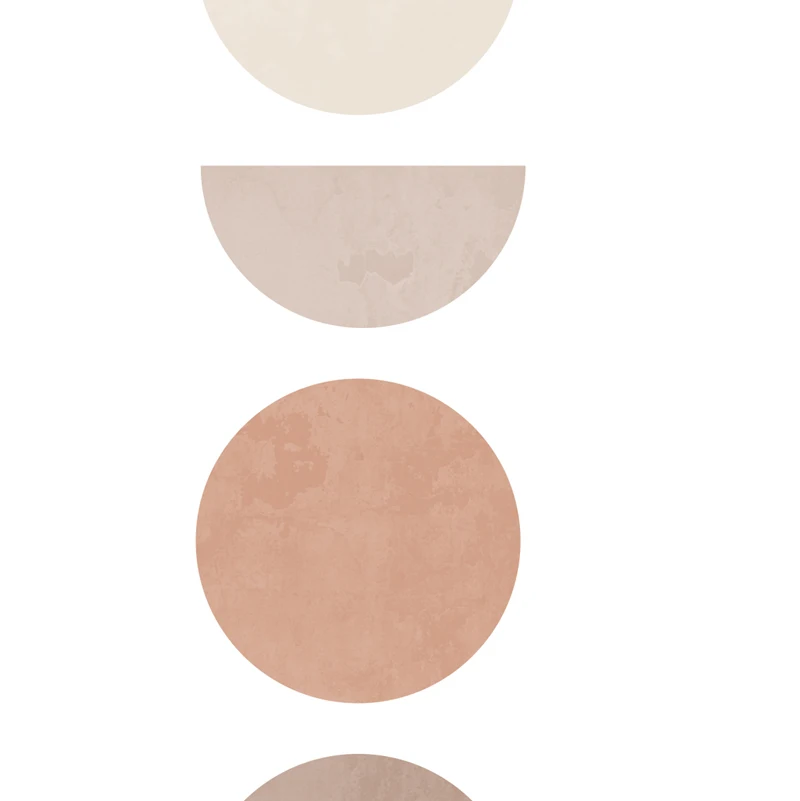 Abstract Geometric Shapes Canvas Poster Boho Neutral Earth Tone Colors Moon Art Print Mid Century Modern Wall Art Painting Decor