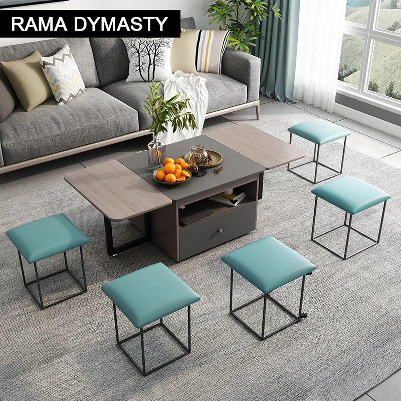 Folding table and table,Table pliable,Складной стол,multi-functional storage tea table with stools