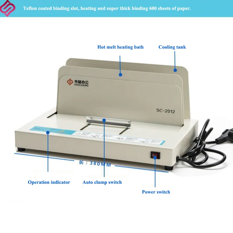 ReadStar SC-2012 A4 Thermal binding machine office Financial binding machine  600 sheets thickness binding 220-240V 50HZ