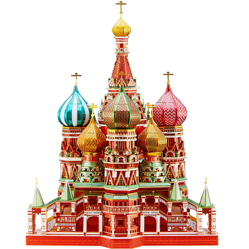 Piececool Colorful SAINT BASIL’S CATHEDRAL building Model kits 3D Metal Puzzle DIY Laser Cut Assemble Jigsaw Toy gift for kids