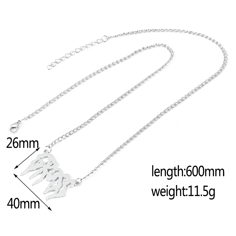 Fashion GROSS GIRL Letter Necklace Women Harajuku Jewelry Street Pendant Nameplate Stainless Hip Hop Accessories Collares Mujer