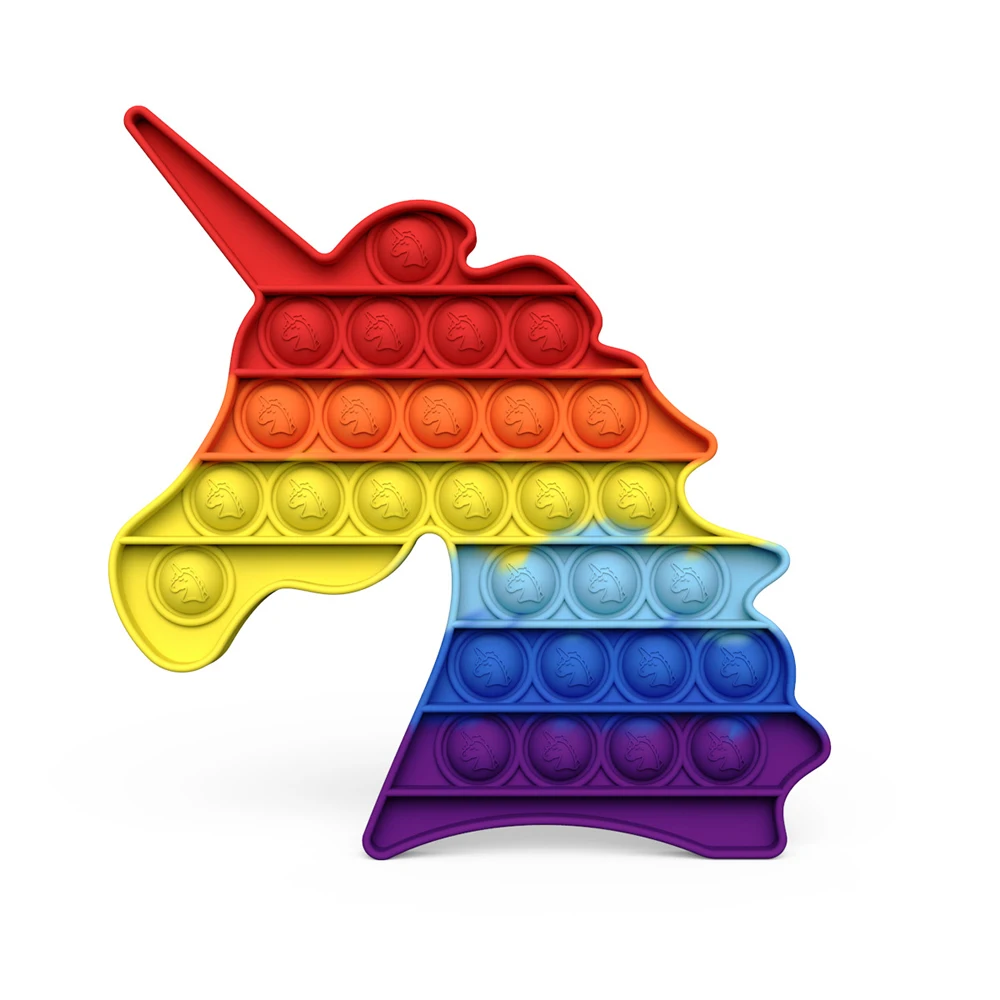 Rainbow Push Bubble Stress Reliever Toys For adults and Children To Relieve Stress, Suitable For Autism Needs Thrust Toys