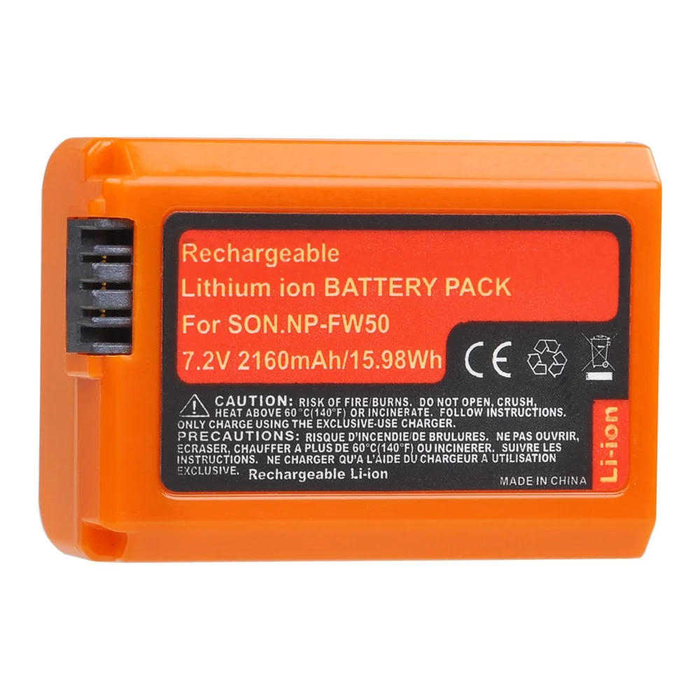 Batmax 2160mAh NP-FW50 NPFW50 Battery for Sony Alpha a6500 a6400 a6300 a6000 a3000 NEX-3 NEX-7 a7R a7R II a7II ZV-E10 Vlog