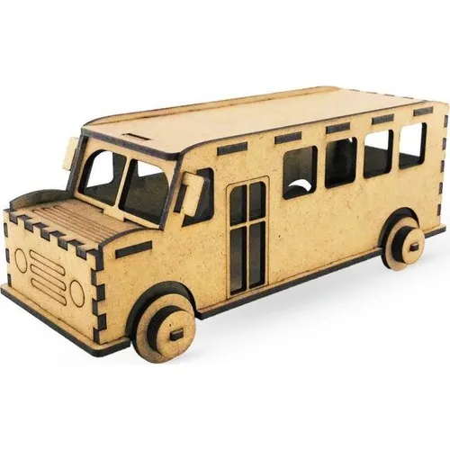 Südor Wood Wooden Diy Model Bus 195x90x75mm