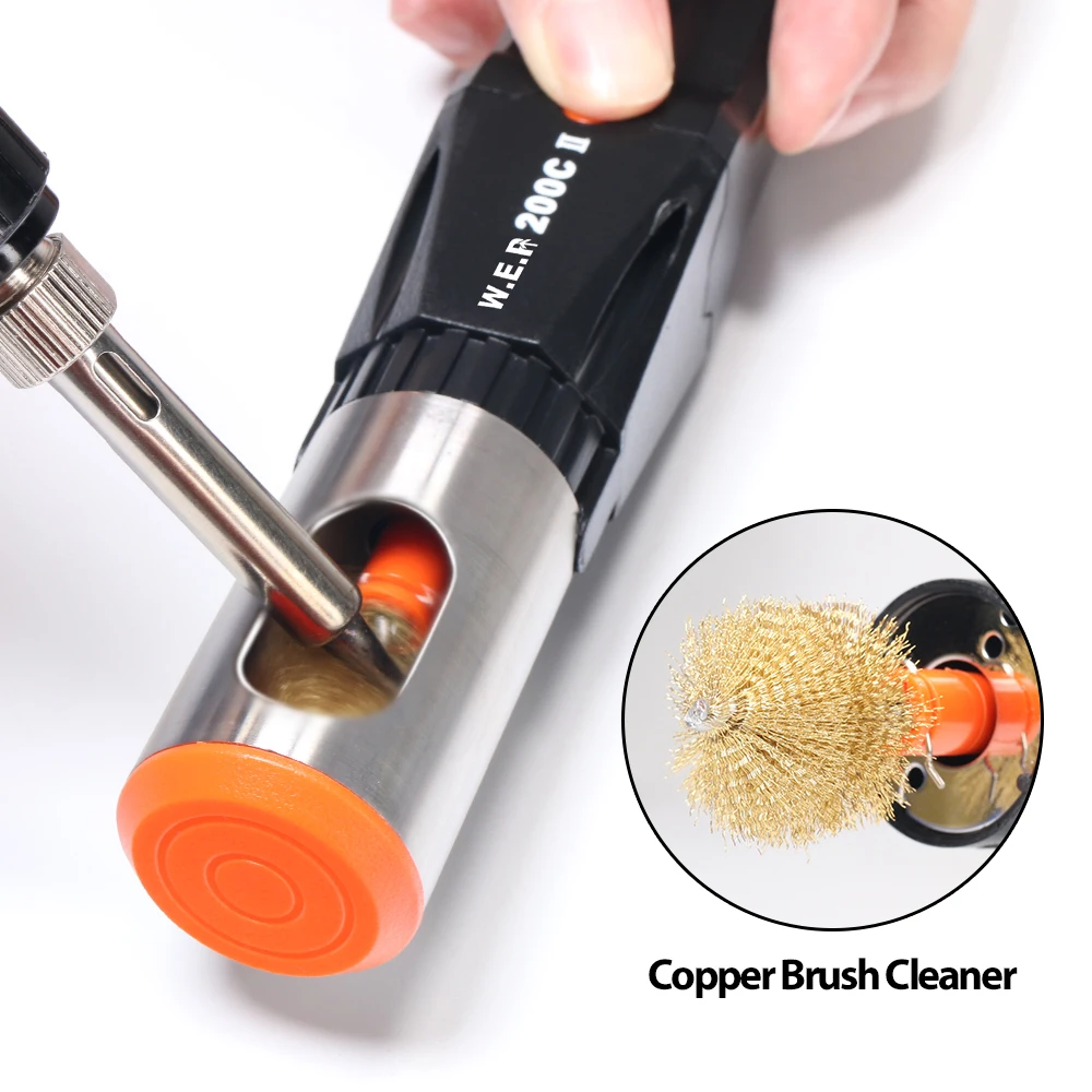 WEP 200C II Automatic Soldering Iron Tip Cleaner Soldering Station Iron Tip Dross Cleaner Cleaning Steel Ball Tools