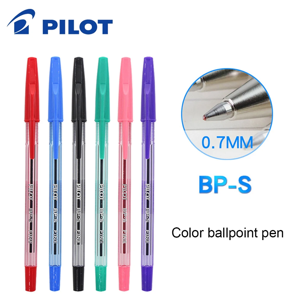 6 pcs/lot Pilot BallPoint Pen BP-SF 6 colors to choose Original Japan office and school signature pens